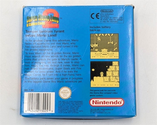 Super Mario Land 2 - 6 Golden Coins - Complete In Box - Gameboy Original (B Grade) (Used)
